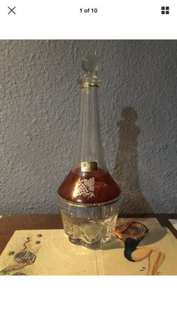 Vintage Italian glass decanter