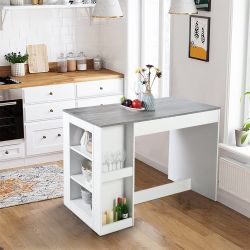 Homy Casa FROILLE 47.2" Modern Wood Bar Table for Home and Workspace Open Box