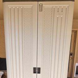 🤩 NEW - Just Assembled Out Of 📦 For 📸!!! Suncast Resin Freestanding Garage Cabinet in Platinum (40 in. W x 80 in. H x 20 in. D)
