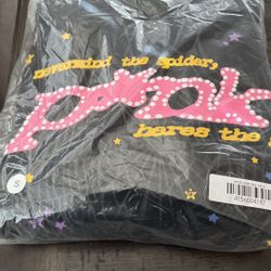 pink spider hoodie brand new