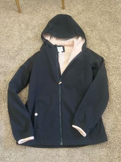Girls cat and Jack size large kids, jacket, zipper, and hood