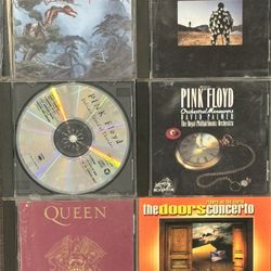 VARIOUS ROCK CD’S PINK FLOYD, QUEEN, THE DOORS