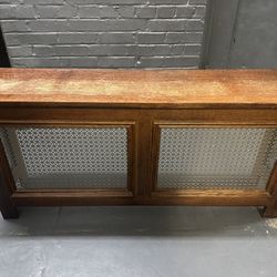 Wood And Metal Heater Cover/Shielf