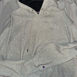 Men’s Champion Hoodie (Grey) Size L 