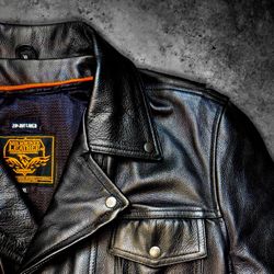 Milwaukee Leather LKM1720T Men's XLT Tall Black Premium Motorcycle Jacket LIKE NEW Moto Biker