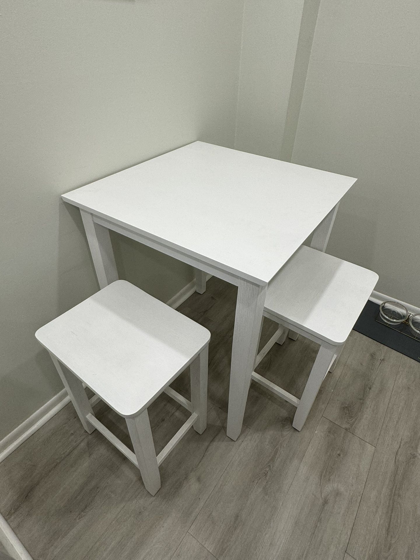 Counter Height Top Breakfast Table Plus 2 Chairs