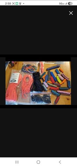 Paracord Bracelet Lot with Cord and Buckles