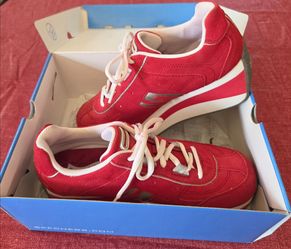 Vintage Skechers Red Suede Platform Shoes