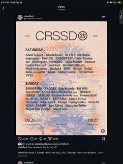 Crssd Ticket 2 Day GA