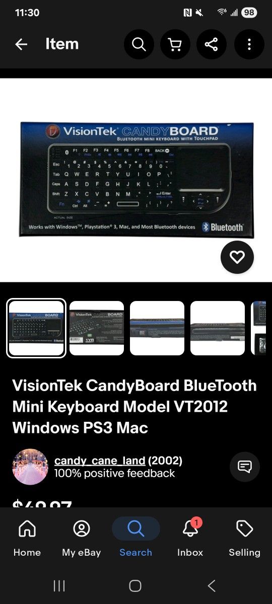 VISIONTEK MINI WIRELESS KEYBOARD 