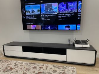 Modern Wood Black TV Stand