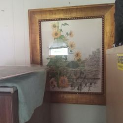 Rare Signed MARY W ompler Framed  Hand Colored Etching