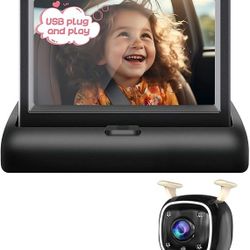 BRAND NEW Baby Car Camera with 4.3'' Monitor,HD 1080P Night Vision,150° Wide Angle, Easy Installation, Safe & Portable Baby Monitor