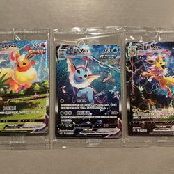 Eeveelution Promo Set Chinese *SEALED* Flareon Vaporeon Jolteon VMAX Alt Art 003 006 009 Eevee Heroes Evolving Skies Nine Color