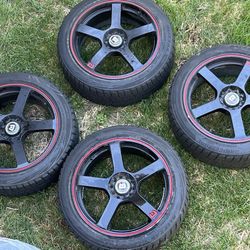 224/45 R18   Motego MR116 RIMs with Bizarre Winters Tires