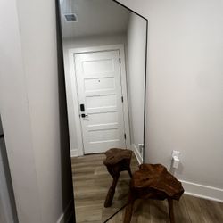 Oversized Black-Framed Full-Length Mirror