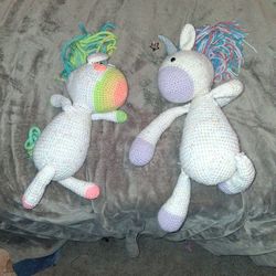 2 Handmade Unicorns