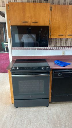 Microwave stove, dishwasher refrigerator