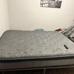 King Size Mattress, Bed Frame And Headboard 