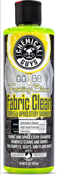 Chemical Guys, Foaming Citrus Fabric & Carpet Cleaner, Seats & Mats, 16 oz