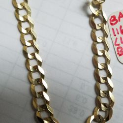 14k Cuban Link Bracelet 10.25inches in Length 