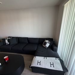Black 3 Piece Sectional L Shape