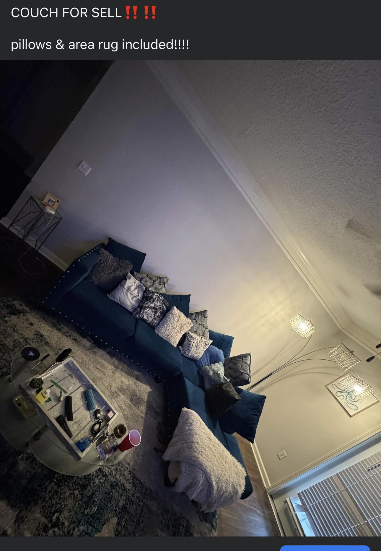 SAPPHIRE BLUE COUCH FOR SELL