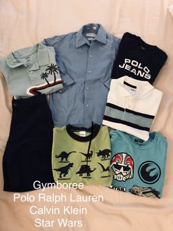 Boy summer clothing Sz 6 Gymboree POLO Calvin Klein Star Wars 7 pcs lot