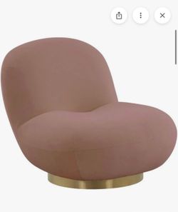 TOV Emily Swivel Chair Mauve Velvet Like New