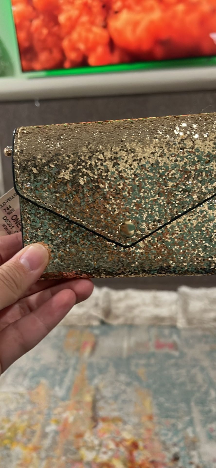 DD’s Gold Glitter Wallet