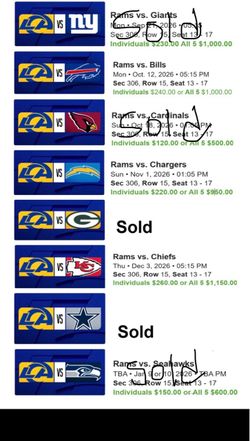 Rams all session tickets available