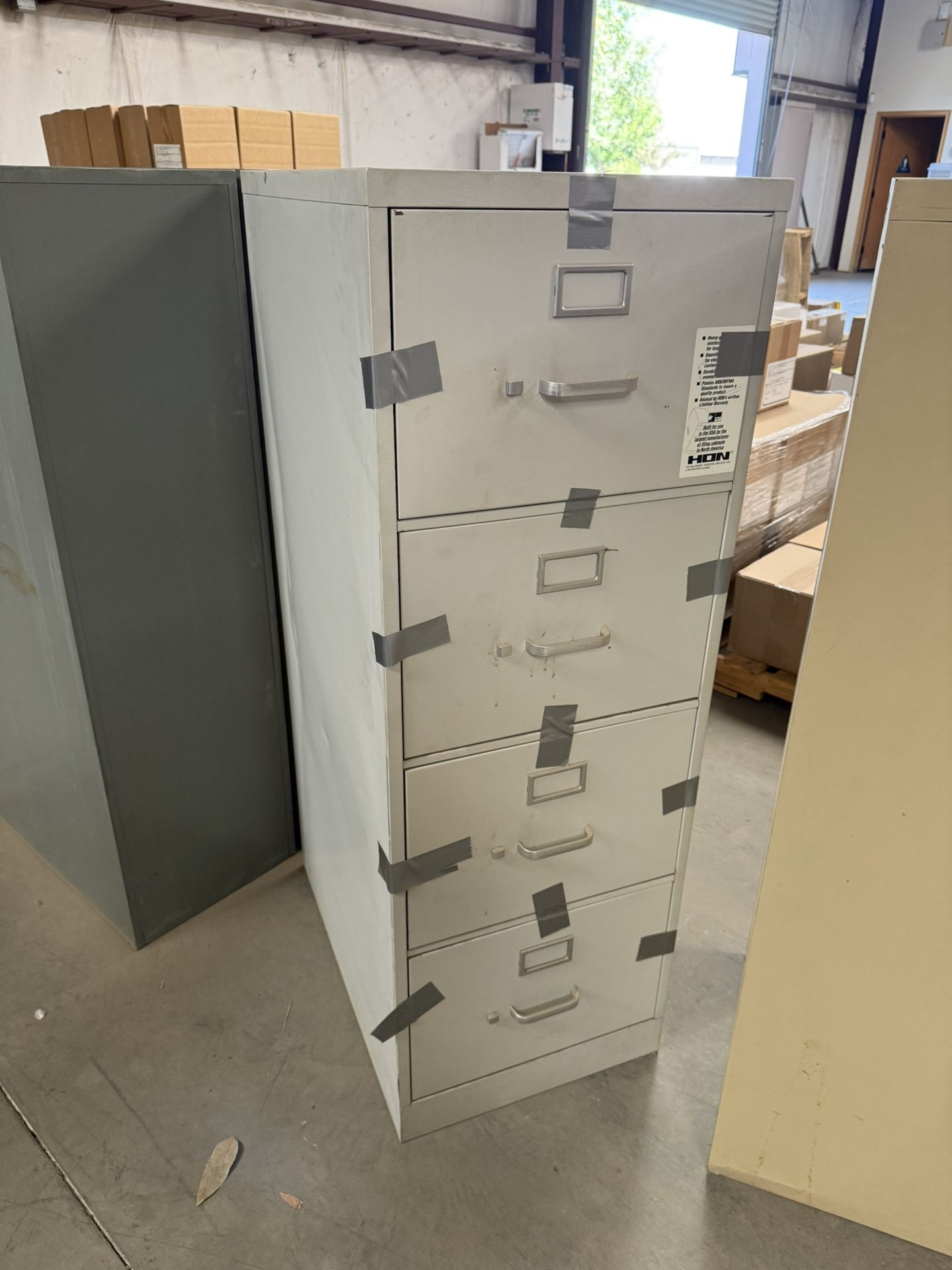 Letter Size 4 Drawers White File Cabinet