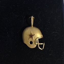 Dallas Cowboys 14K Gold Helmet Pendant 