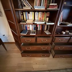 Vintage Drexel Furniture Executive Wall Unit / Entertainment Center 