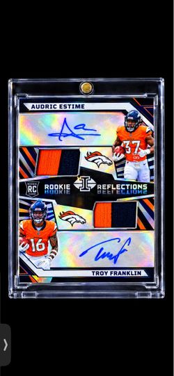 Audric Estime & Troy Franklin Rookie Reflections Dual Auto Patch RC
