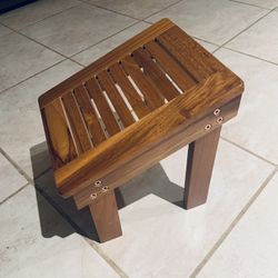 Teak Wood Shower Stool for Shaving Legs