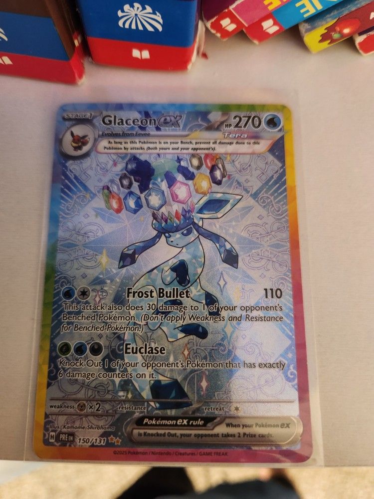 Glaceon Ex #150 Pristmatic Evolutions