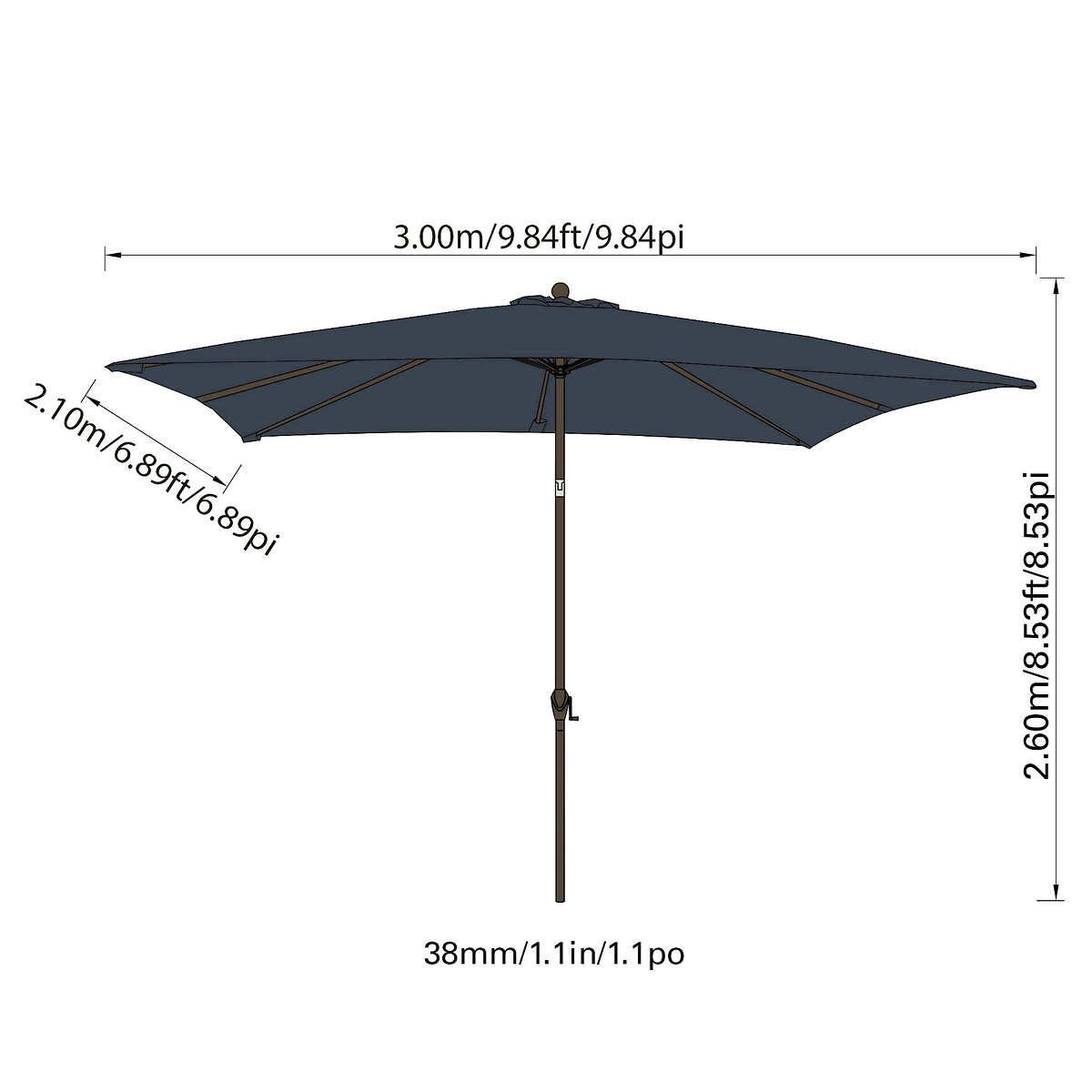 7x10 off set patio umbrella Blissun 10ft Offset with 36 Solar LED Lights, Hanging Lighted Umbrella with 360 Rotation, Outdoor Cantilever Umbrella (Tan) : Patio, Lawn & Garden Ideal for placing next to your favorite poolside chair or outdoor furniture Season\'s Sentry 7x10 Rectangle Market