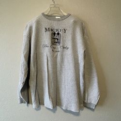 Disney Catalog, Women’s Grey & White Thermal  Top, Size L