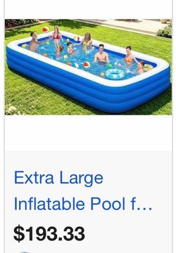 Oversized inflatable swimming pool