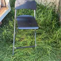 Black Folding Bar Stool 
