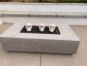 Set of 3 Fireproof Decorative Skulls