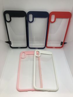 iPhone X Clear Colored Bumper Cases