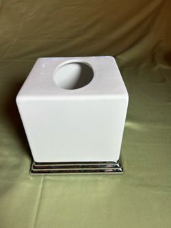 White clay tissue box