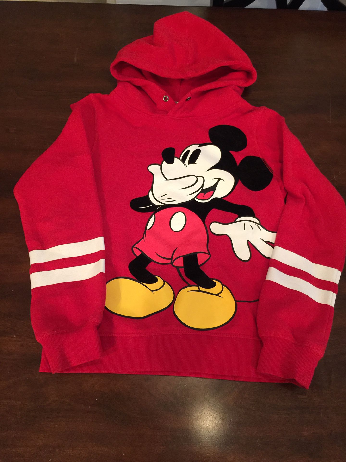 Like NEW Unisex Red Mickey Mouse Hoodie, Size Medium 10-12