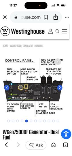 Westinghouse  Wgen7500DF