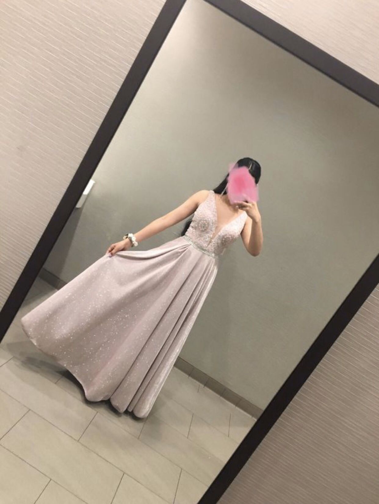 Prom Dress, Light Pink, Sparkly, Long