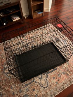 Door Folding Wire Dog Crate with Divider | Puppy Play Pen Set