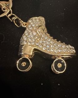 Rhinestone Roller Skate Keychain