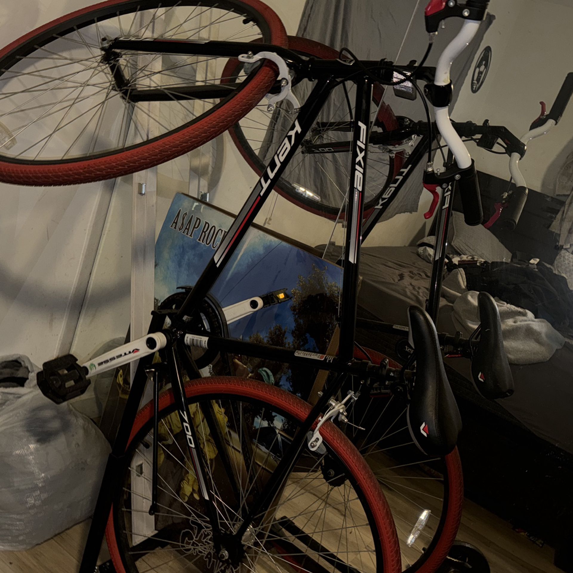 Bike And Bike Rack